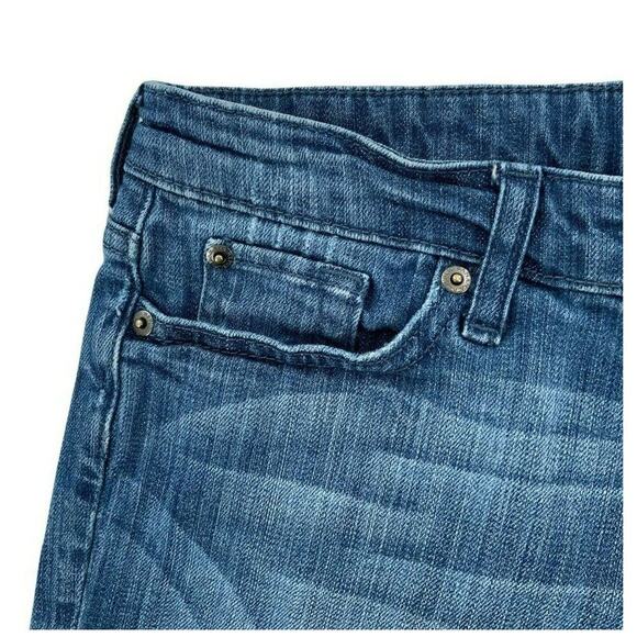 Banana Republic Short Women Size 4/27 Midi Cuffed Hem Whiskers Denim - Picture 6 of 8